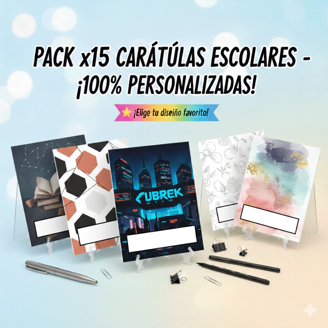 Kit 20 Carátulas Personalizadas